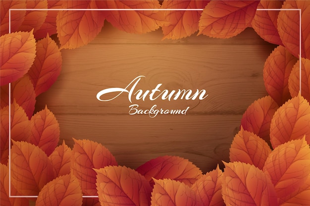 Vector gratuito fondo de otoño de estilo realista