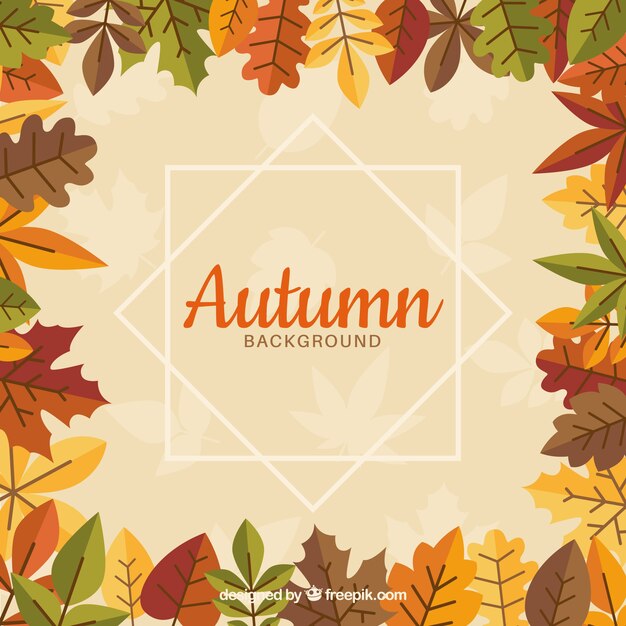 Fondo de otoño con marcos