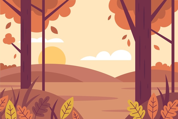 Vector gratuito fondo de otoño