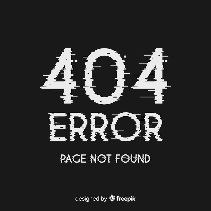 Vector gratuito fondo de página de error 404 con distorsión