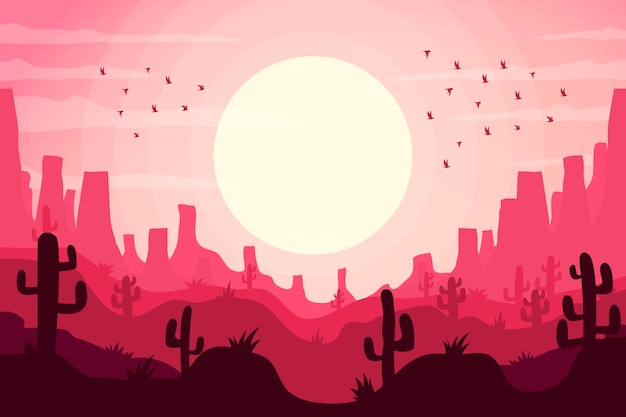 Fondo de paisaje desértico para videoconferencia.
