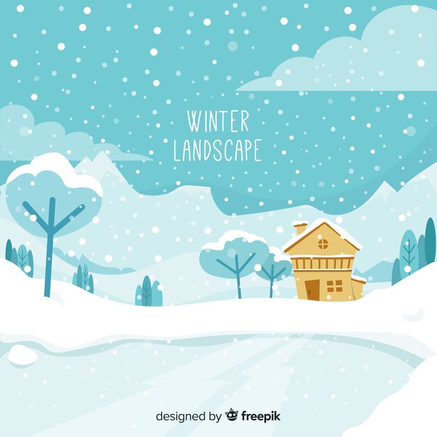 Fondo de paisaje invernal