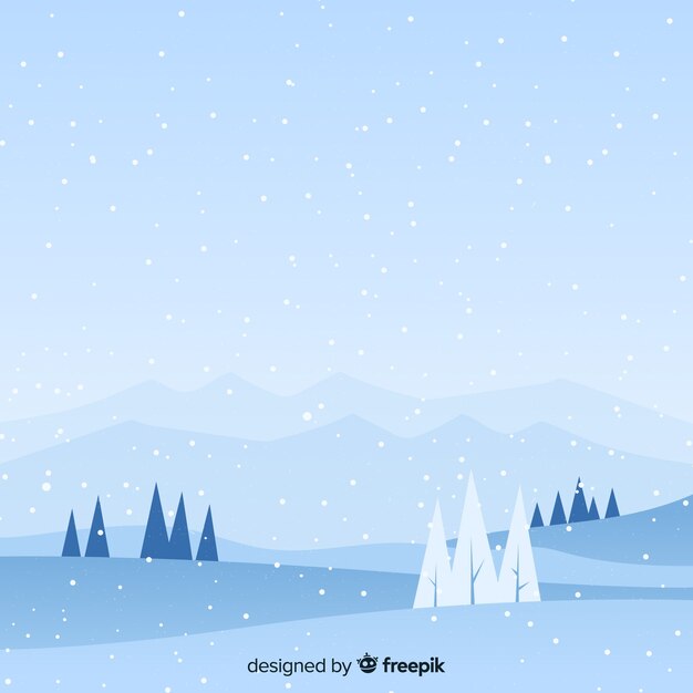 Fondo de paisaje invernal