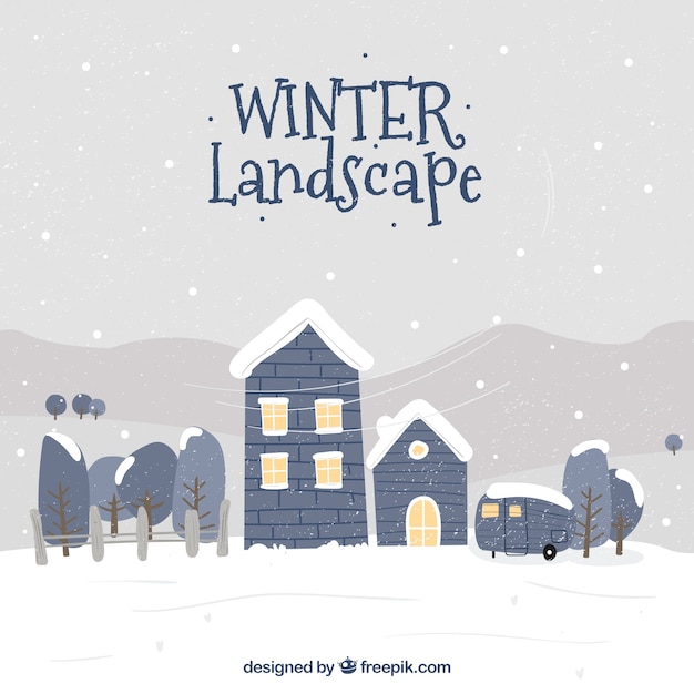 Fondo del paisaje de invierno
