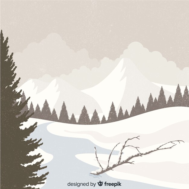 Fondo del paisaje de invierno