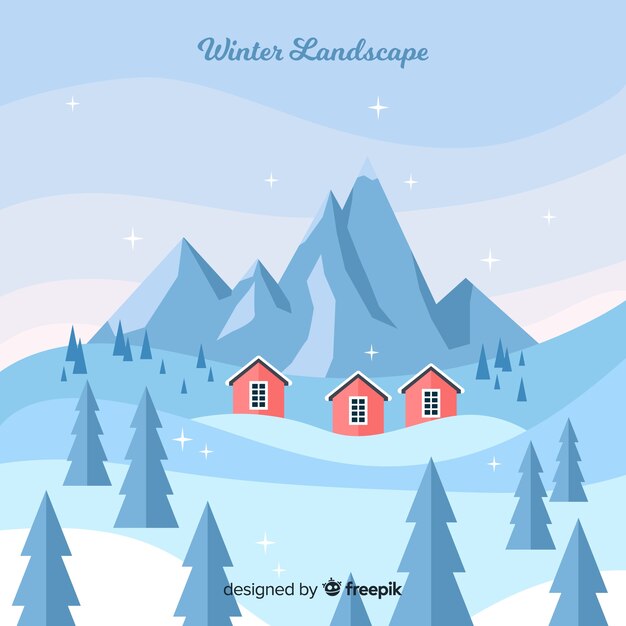 Fondo del paisaje de invierno