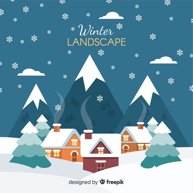 Fondo del paisaje de invierno