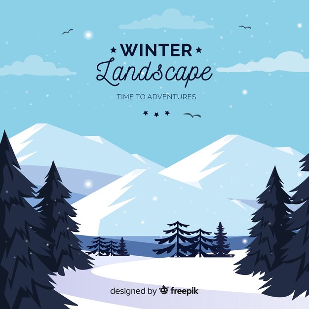 Fondo del paisaje de invierno