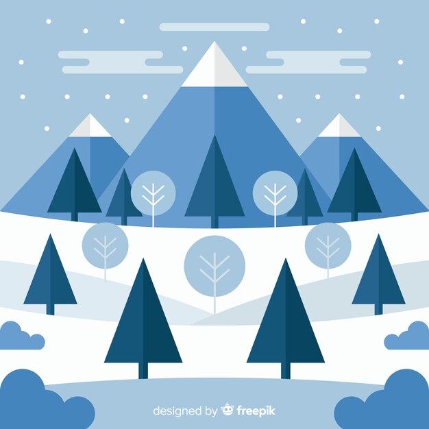 Fondo de paisaje de invierno
