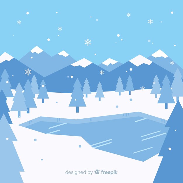 Fondo del paisaje de invierno