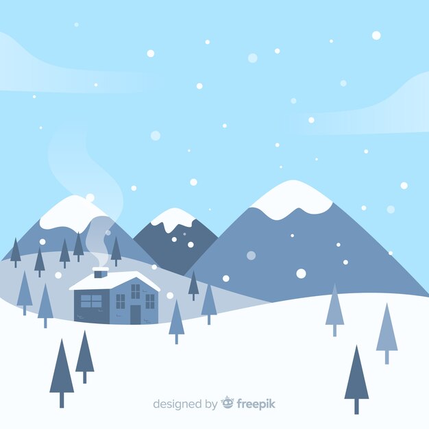 Fondo de paisaje de invierno
