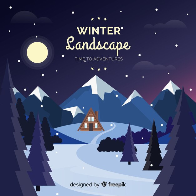 Fondo de paisaje de invierno