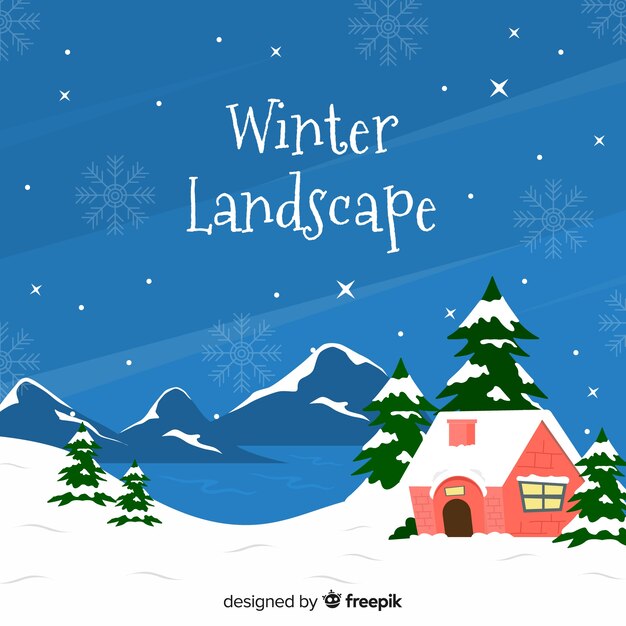 Fondo de paisaje de invierno