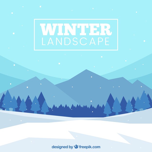 Fondo del paisaje nevado de invierno