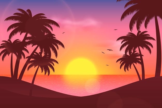 Fondo de paisaje de verano para zoom