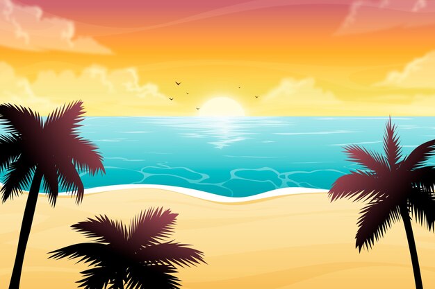 Fondo de paisaje de verano para el zoom