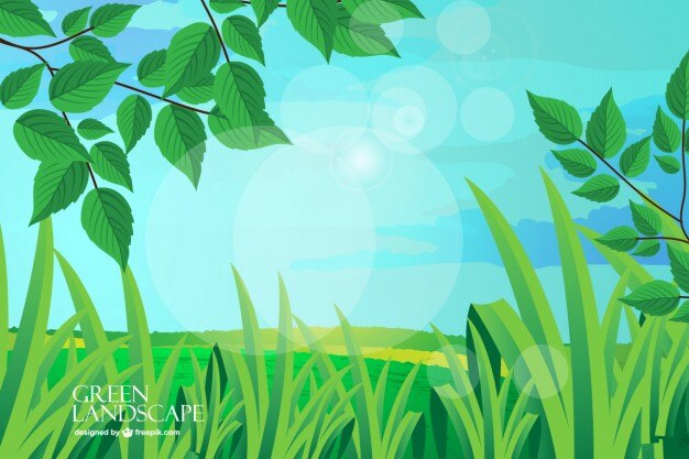 Fondo con paisaje verde