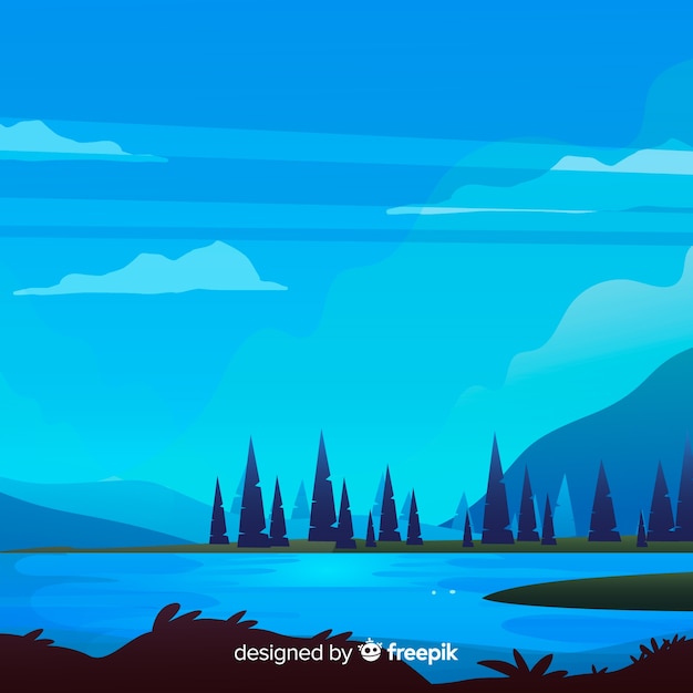 Vector gratuito fondo de paisaje