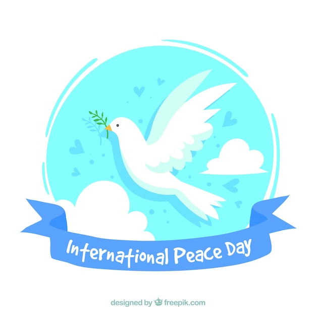 Vector gratuito fondo de paloma blanca de la paz