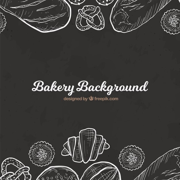 Fondo de panadería en estilo plano 