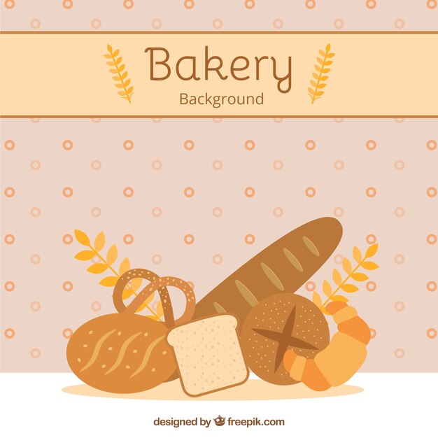Fondo de panadería en estilo plano