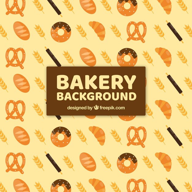 Fondo de panadería con pasteles
