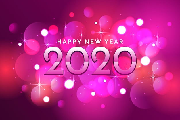 Vector gratuito fondo de pantalla borroso año nuevo 2020