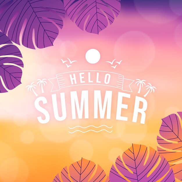 Fondo de pantalla borroso hola verano