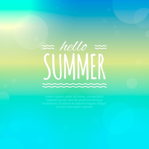 Fondo de pantalla borroso hola verano