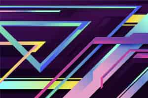 Vector gratuito fondo de pantalla colorido degradado de formas geométricas
