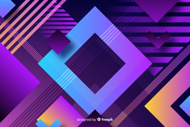 Fondo de pantalla con concepto de formas geométricas