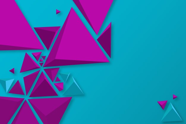 Fondo de pantalla con concepto de triángulos 3d
