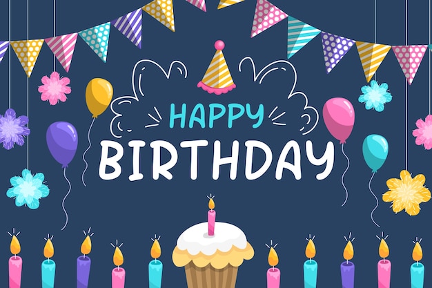 Fondo de pantalla de cumpleaños colorido | Vector Gratis Fondo de pantalla de cumpleaños colorido | Vector Gratis