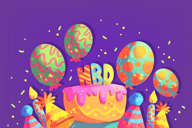 Fondo de pantalla de cumpleaños festivo
