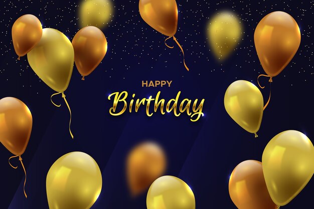 Fondo de pantalla de cumpleaños realista