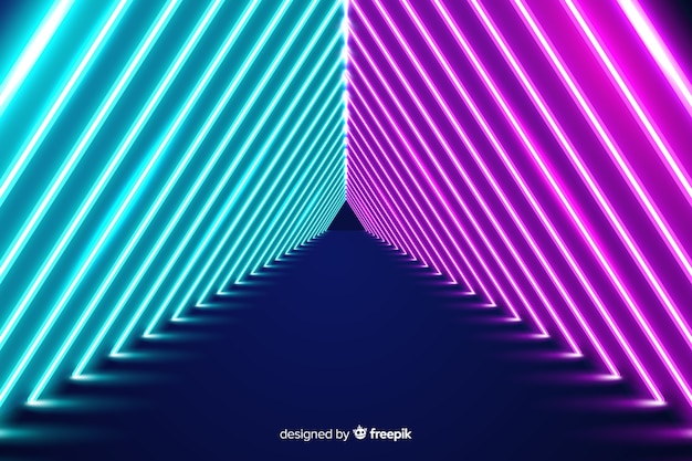 Fondo de pantalla de escenario de luces de neón | Vector Gratis Fondo de pantalla de escenario de luces de neón | Vector Gratis