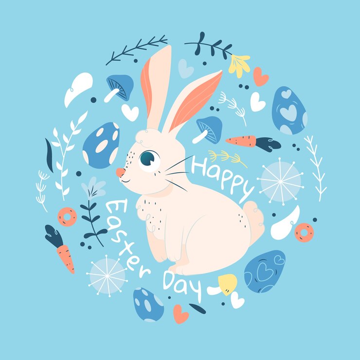 Vector gratuito fondo de pantalla de feliz día de pascua