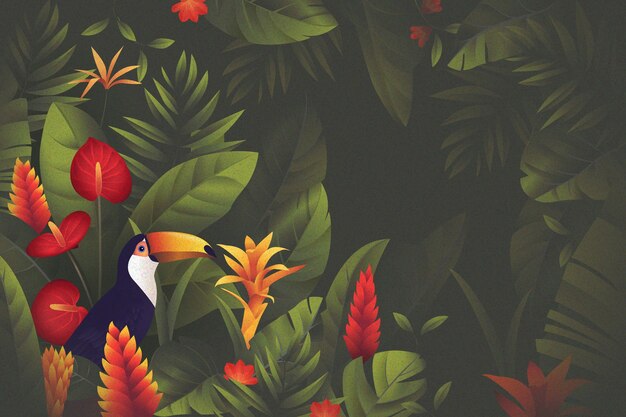 Fondo de pantalla de flores tropicales para zoom
