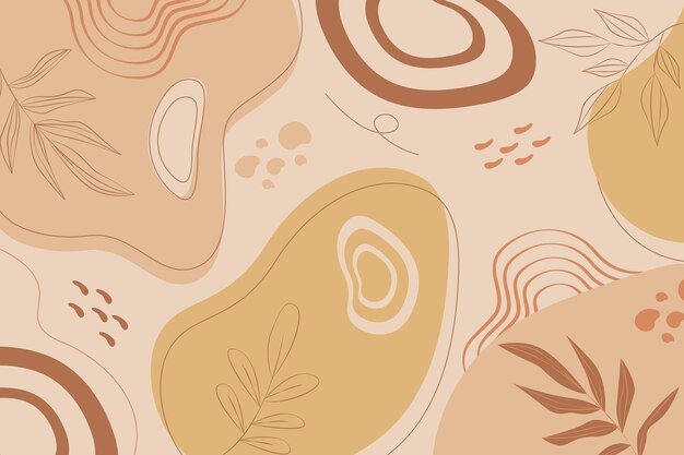 Fondo de pantalla de formas abstractas dibujadas a mano