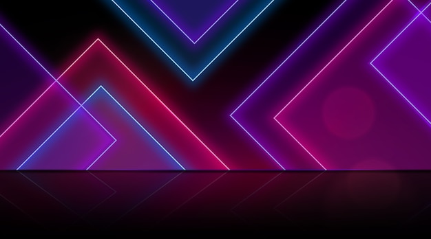 Fondo de pantalla de formas geométricas de neón