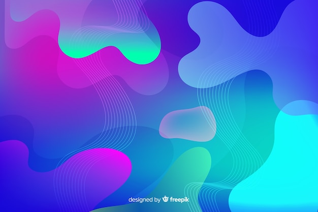 Fondo de pantalla de formas líquidas gradiente
