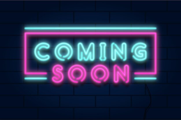 Fondo de pantalla de neón colorido próximamente