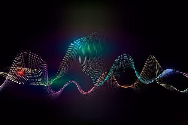 Fondo de pantalla de onda ecualizador colorido