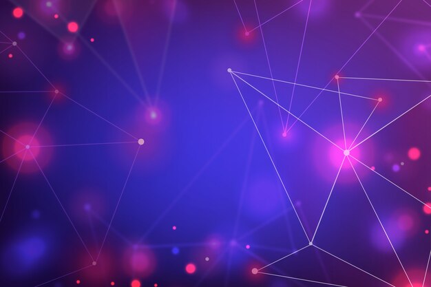 Fondo de pantalla de partículas de tecnología realista abstracta