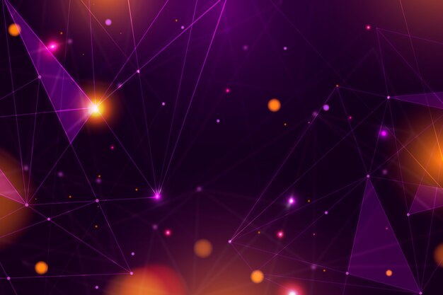 Fondo de pantalla de partículas de tecnología realista abstracta