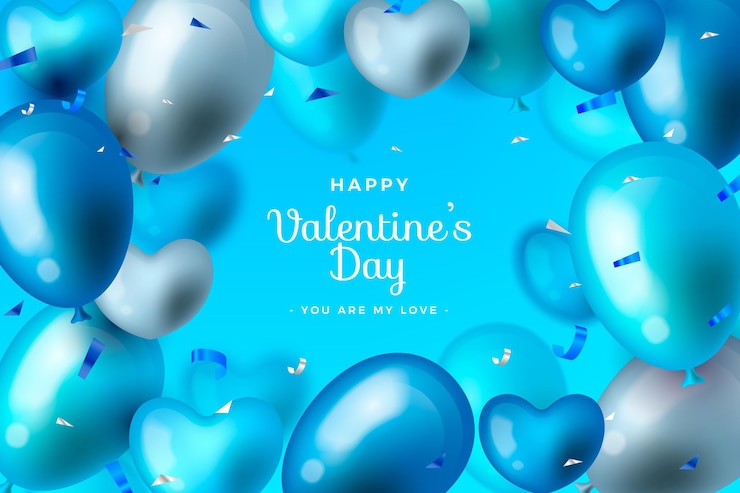 Vector gratuito fondo de pantalla realista del día de san valentín