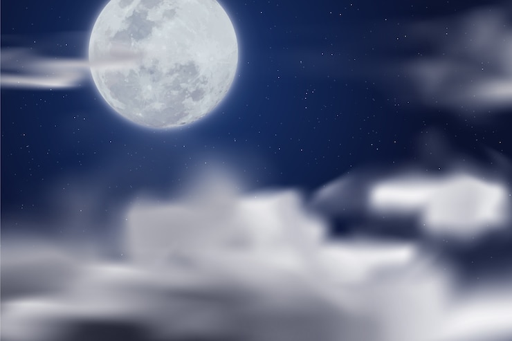 Vector gratuito fondo de pantalla realista luna tonta