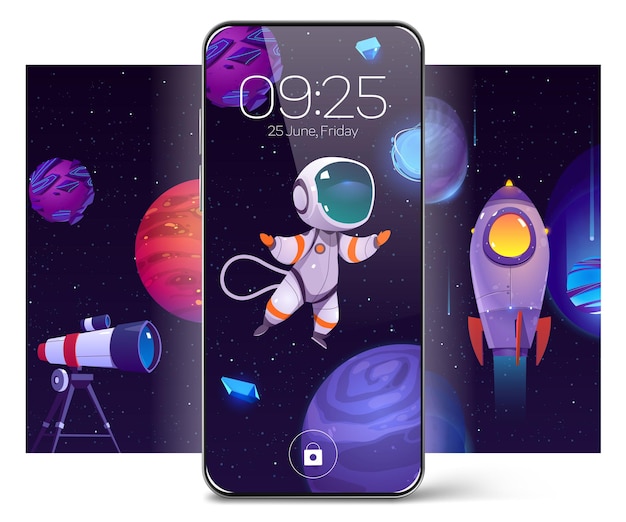 Fondo de pantalla de salvapantallas espacial para smartphone