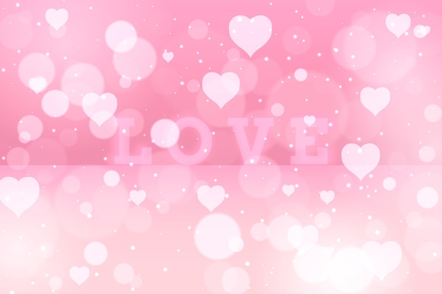 Fondo de pantalla de San Valentín con elementos borrosos