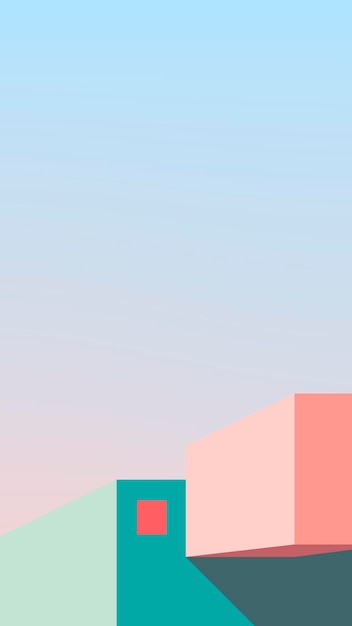 Fondo de pantalla de teléfono móvil de diseño exterior de casa mínima